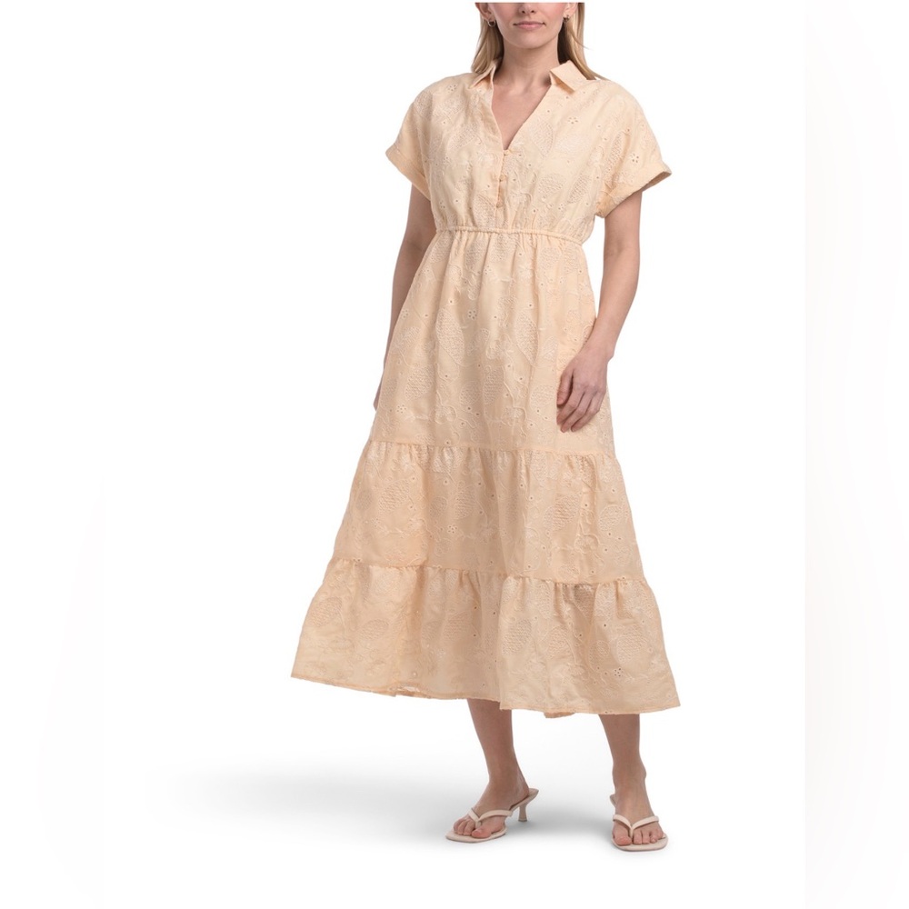 Sam Edelman Eyelet Maxi Shirtdress